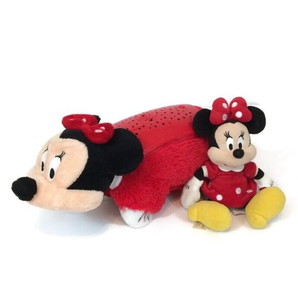Pillow Pets Dream Lites Disney Minnie Mouse Nightlight Projector & 9" Plush - Picture 1 of 12